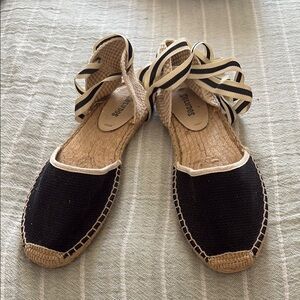 Soludos Black Espadrille Flats